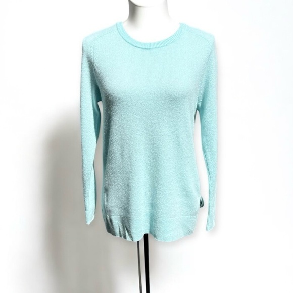 🌻Halogen Long Sleeve Cashmere Round Neck Sweater Size Medium Petites - Picture 1 of 6